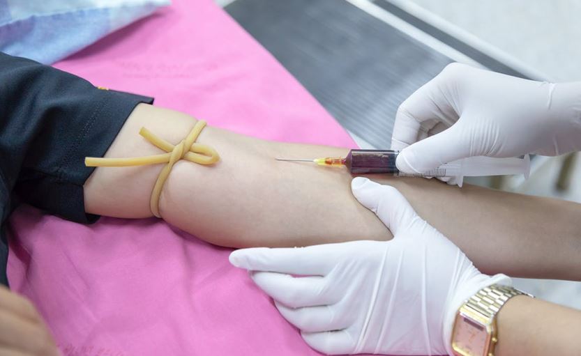 blood being drawn from a child