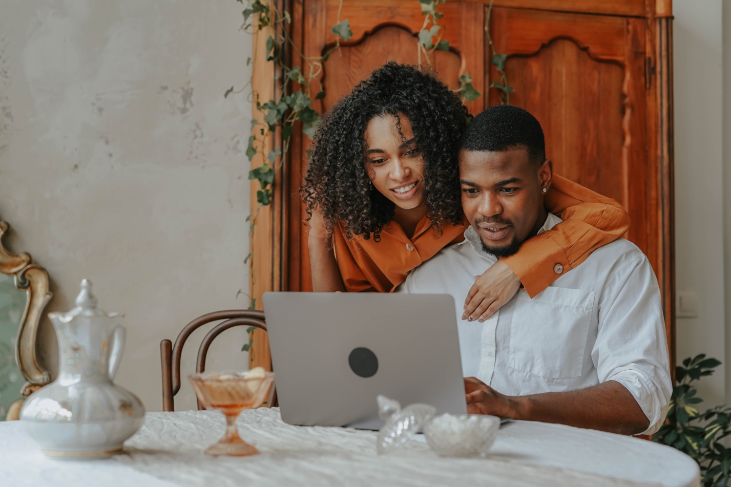 A couple registering for premarital screening