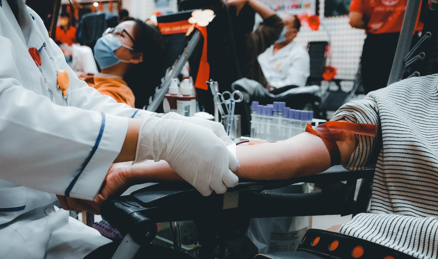 person donating blood