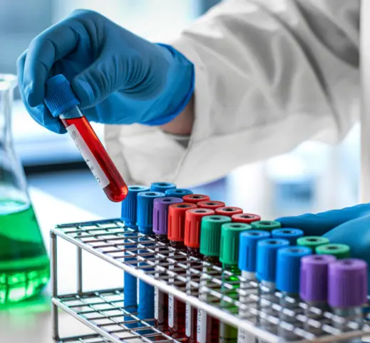 Certified mobile phlebotomist providing at-home blood draw service for mobile phlebotomy patients across the United States