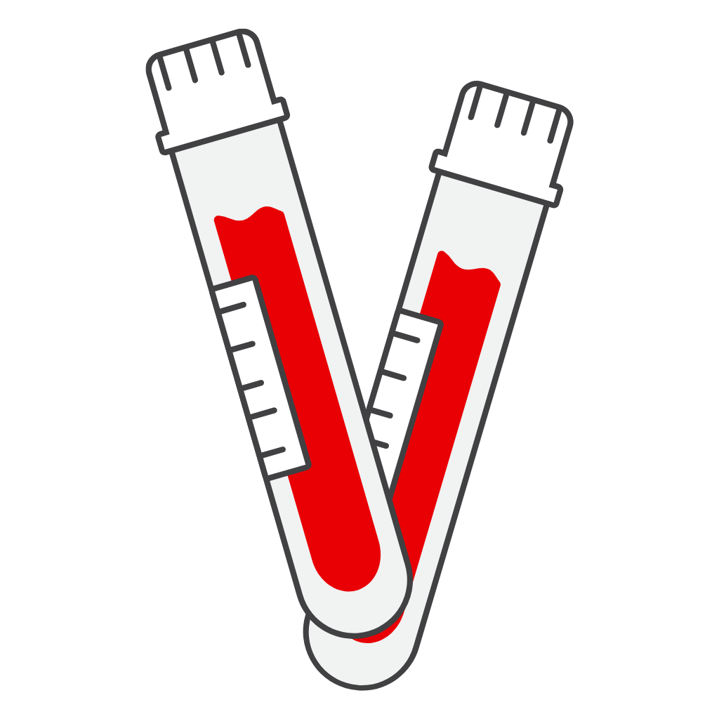 At-home blood draw service icon for routine and physician-ordered collection