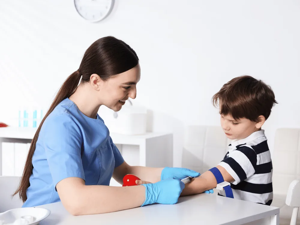pediatric blood draw at home Maryland, gentle care for newborns through teens