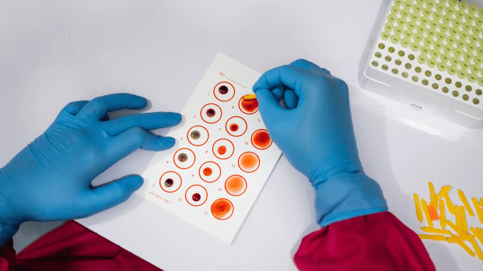 routine blood draw service in Washington DC, certified phlebotomist collecting a sample at home
