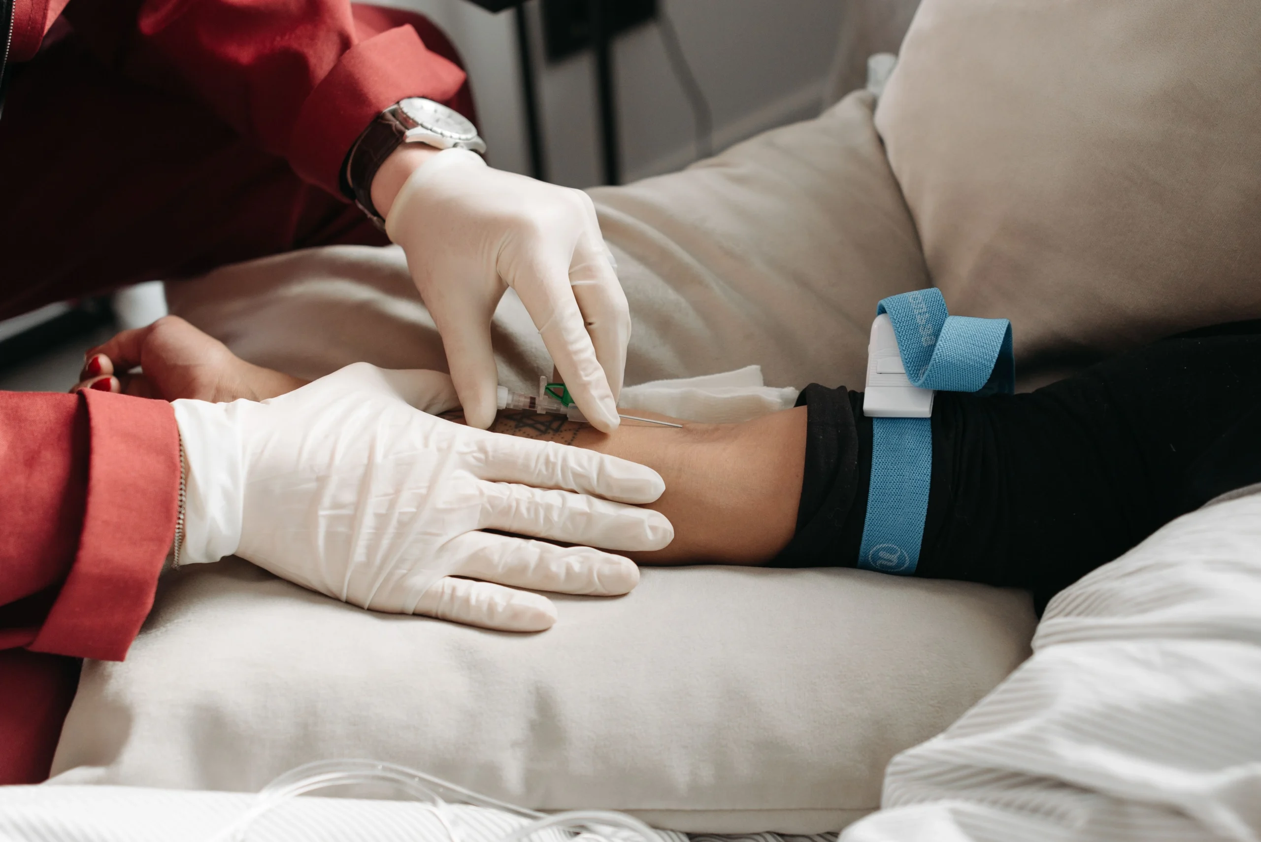 Who needs a stat blood draw in Washington DC, patient receiving an at home priority blood draw