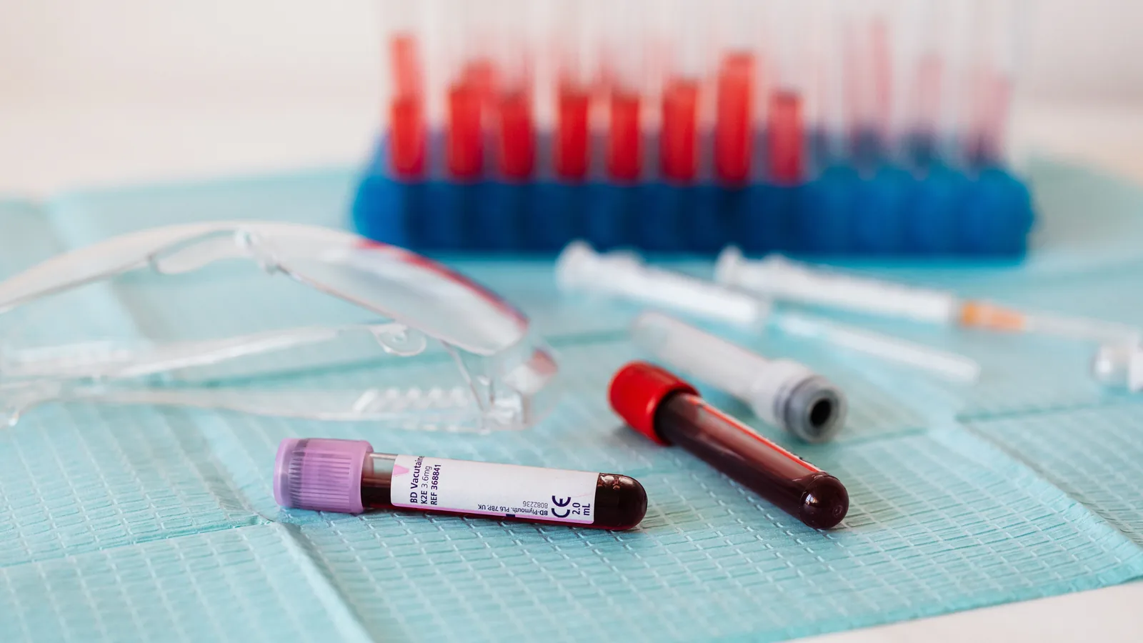 mobile phlebotomy services in Virginia, certified specimen collection tubes and equipment ready for a mobile blood draw