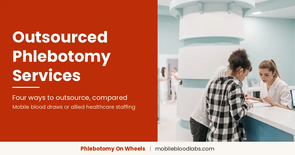 Healthcare facility front desk, outsourced phlebotomy services